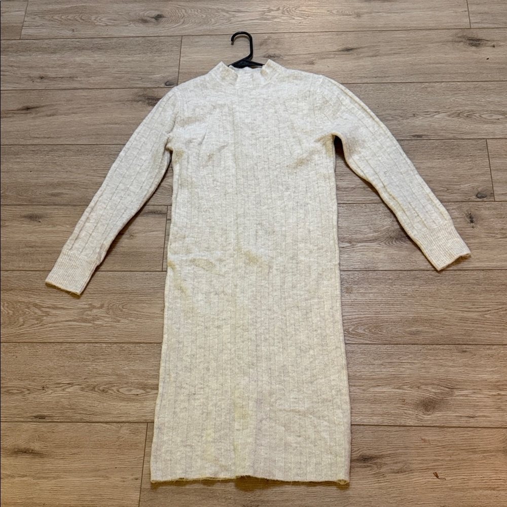 Elegant Cream‎ Sweater Knit Dress